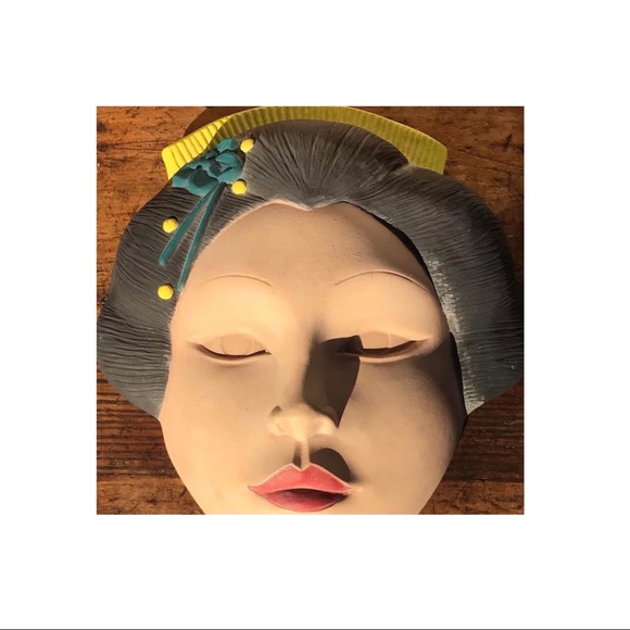 Vintage Ceramic Wall Mask - Picture 3 of 10